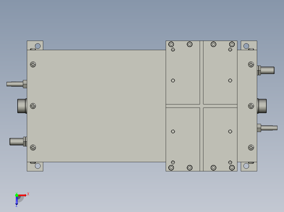 SLIDE 无杆气缸-PSC-NC俯视图