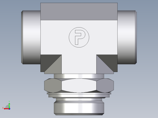 卡套式工业通用硬管接头EO_Adjustable_locknut_branch_tee_TEE35LROMDCF后视缩略图