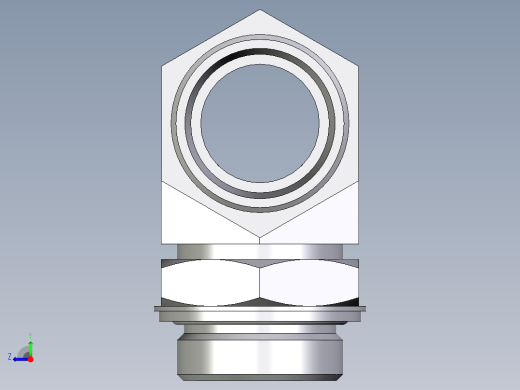 卡套式工业通用硬管接头EO_Adjustable_locknut_branch_tee_TEE35LROMDCF右视缩略图