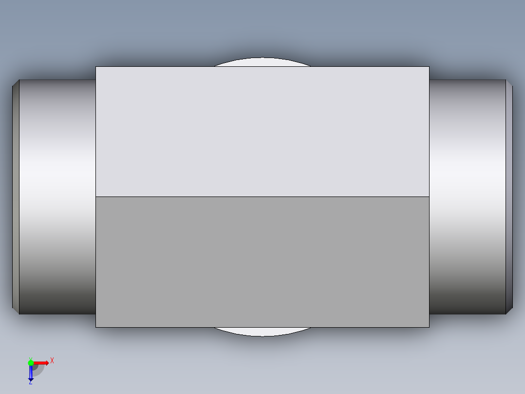卡套式工业通用硬管接头EO_Adjustable_locknut_branch_tee_TEE35LROMDCF俯视图