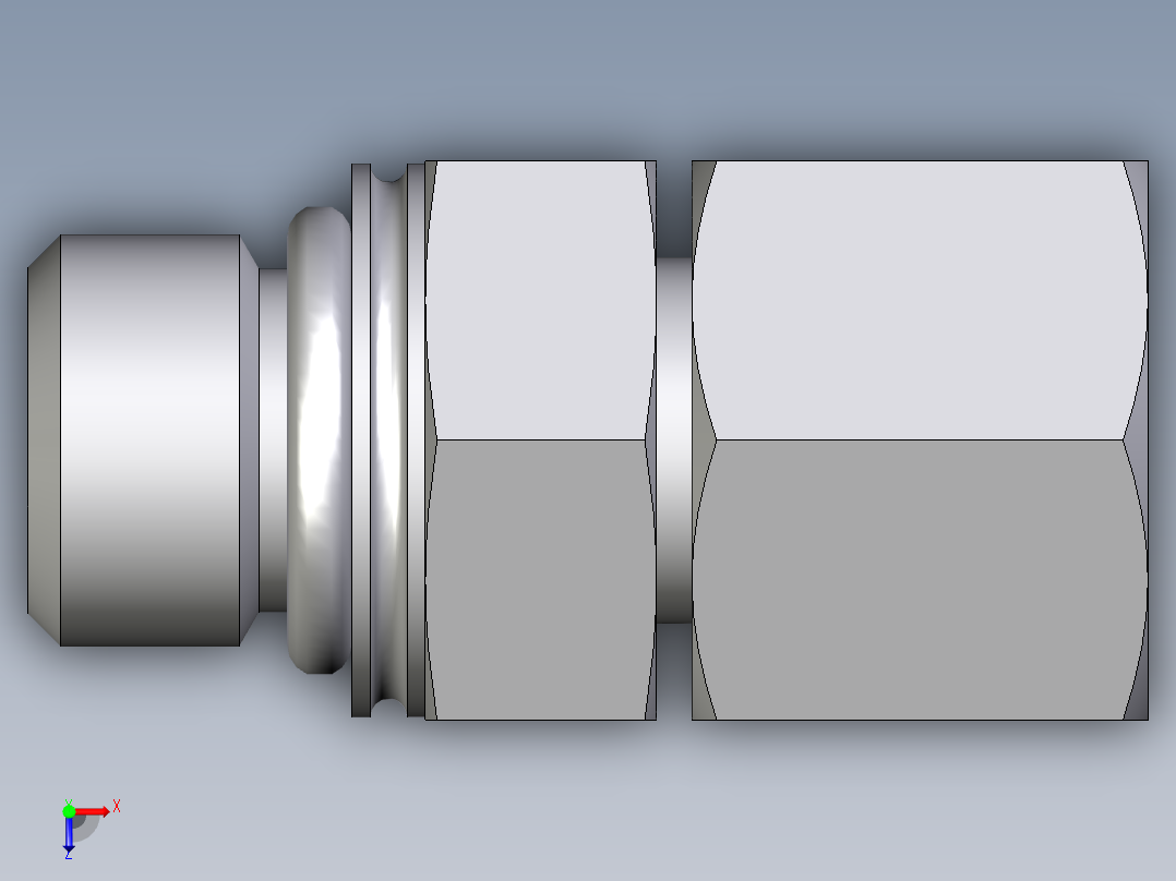 卡套式工业通用硬管接头EO_Swivel_connector_EGEO10LMCF俯视图