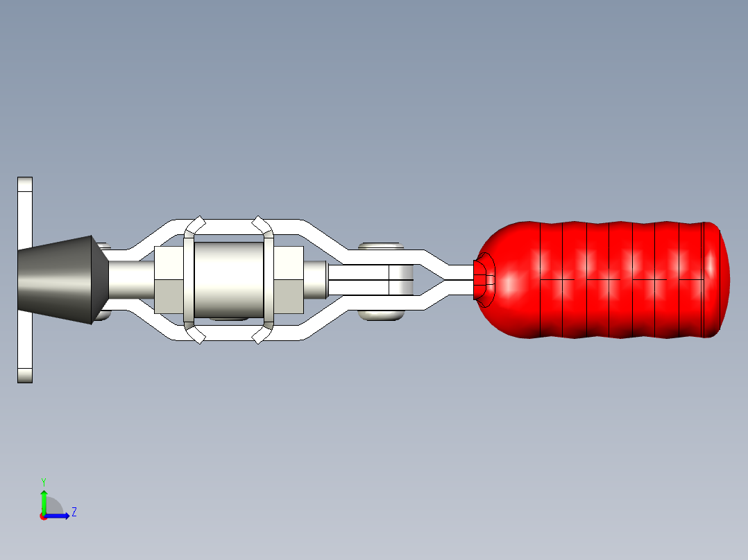 垂直式夾鉗SSP(J)-3D多系列多零件图纸模型左视图