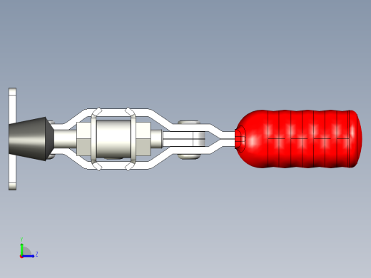 垂直式夾鉗SSP(J)-3D多系列多零件图纸模型左视缩略图