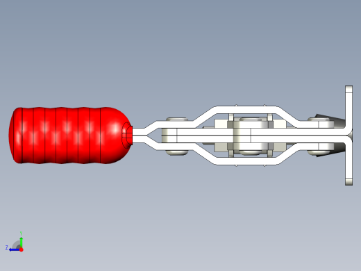 垂直式夾鉗SSP(J)-3D多系列多零件图纸模型右视缩略图