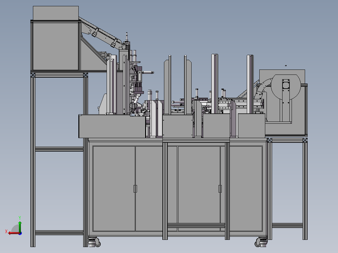 汽车阀板组件自动装配机后视图