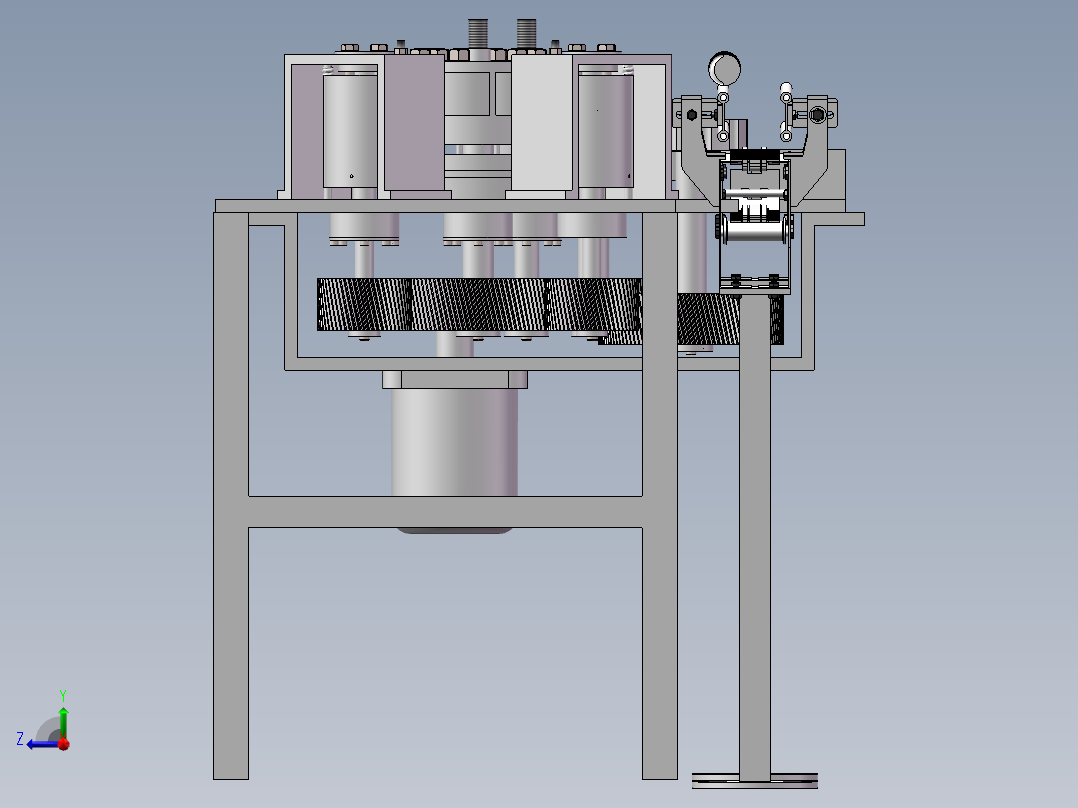 啤酒贴标机右视图