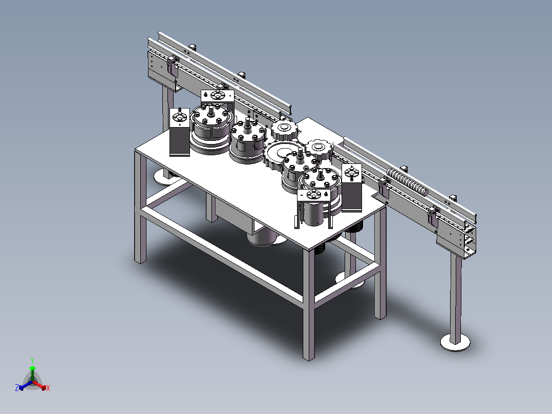 啤酒贴标机正等轴测图