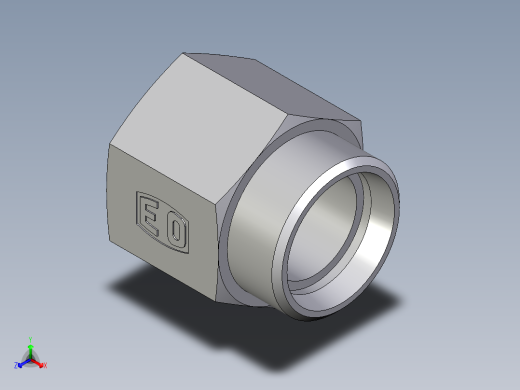 卡套式工业通用硬管接头EO_Swivel_connector_GAI28LRCFX正等轴测缩略图