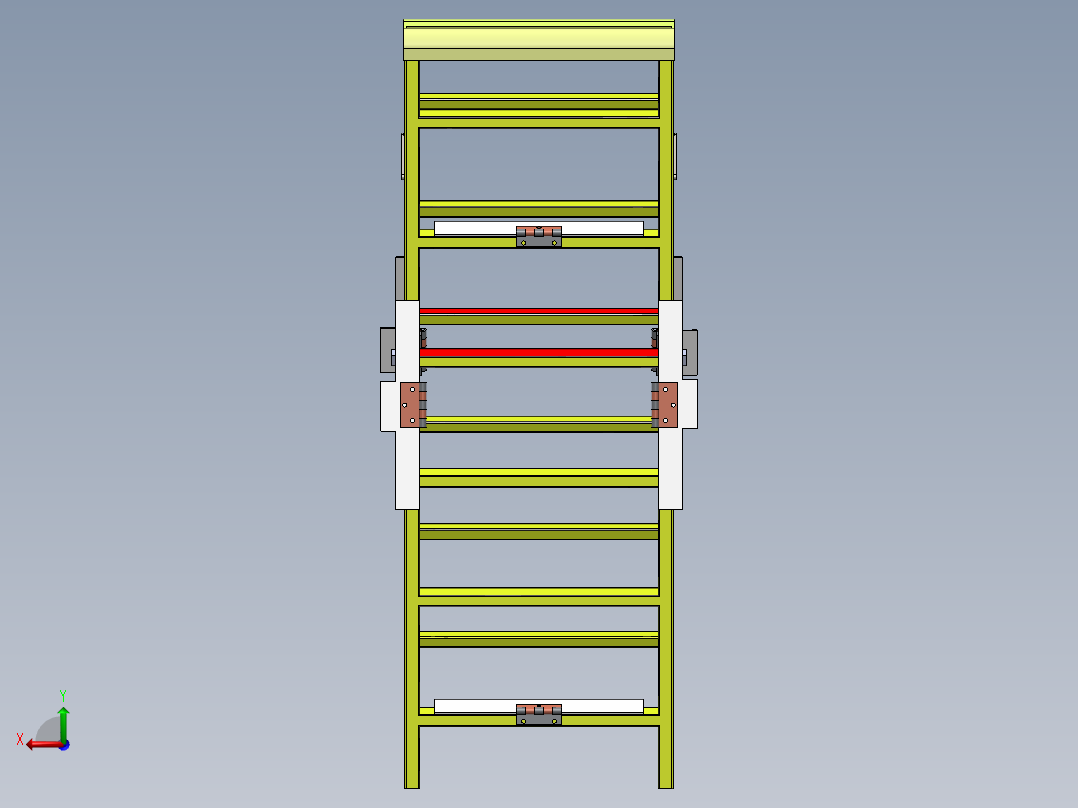 电工绝缘梯子后视图
