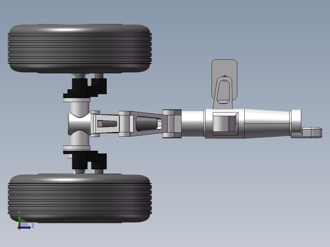 飞机起落架左视图