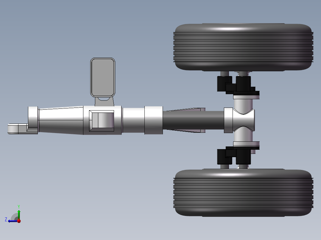 飞机起落架右视图