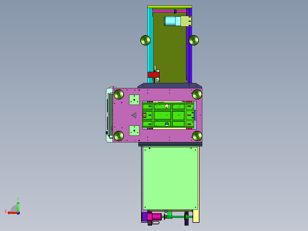 全自动顶入式PCB堆板机后视图