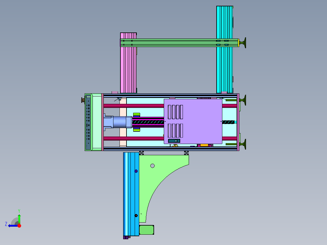 全自动顶入式PCB堆板机右视图