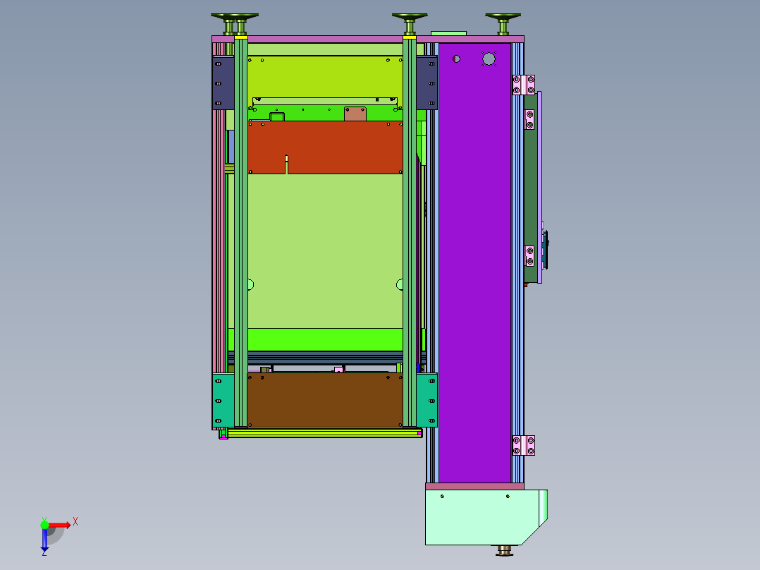 全自动顶入式PCB堆板机俯视图