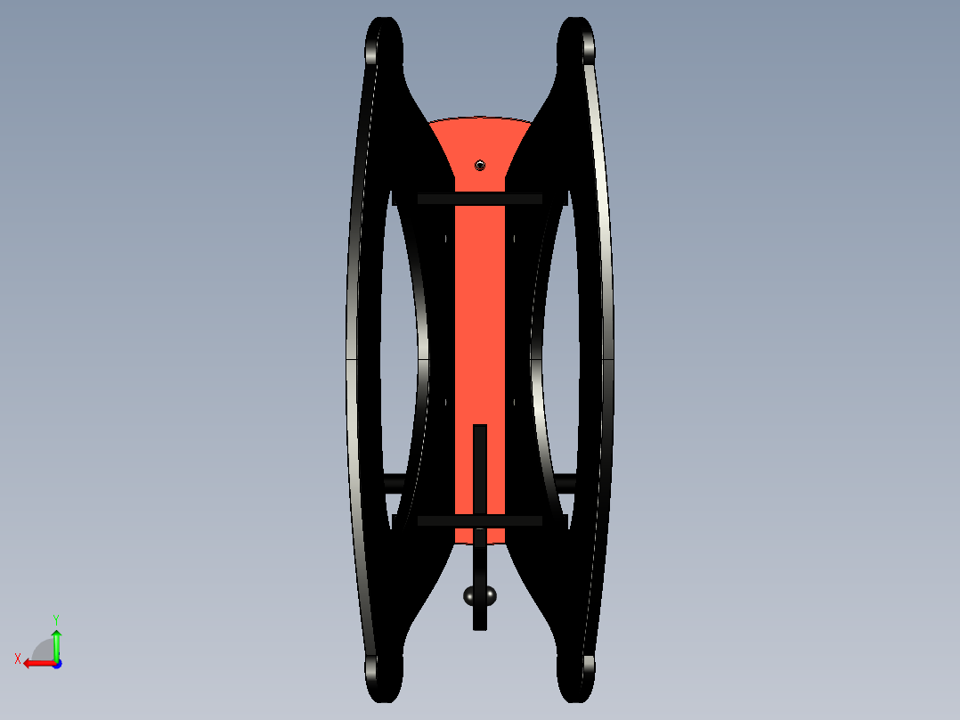 木马摇摇椅后视图