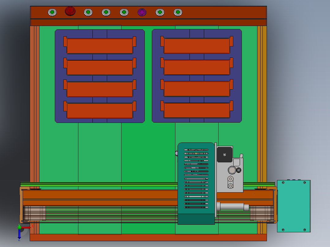 双Y焊锡机俯视图