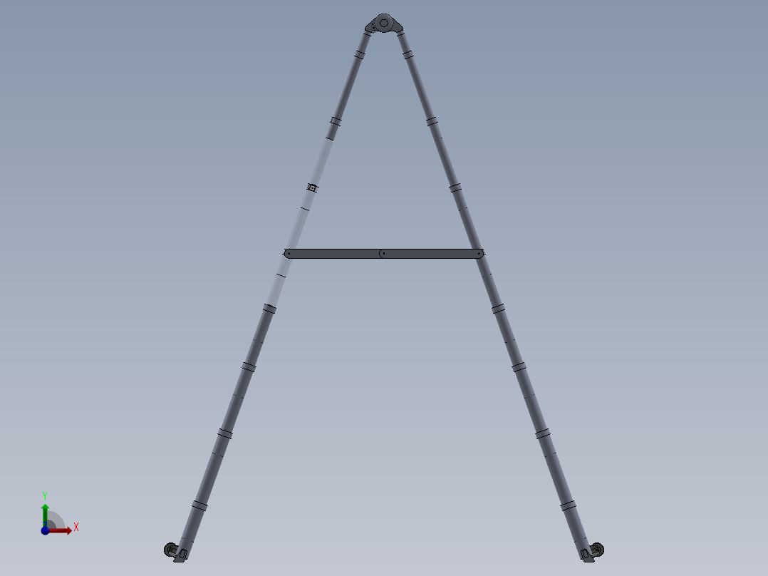 仿巴芬工程伸缩梯 （400）前视图