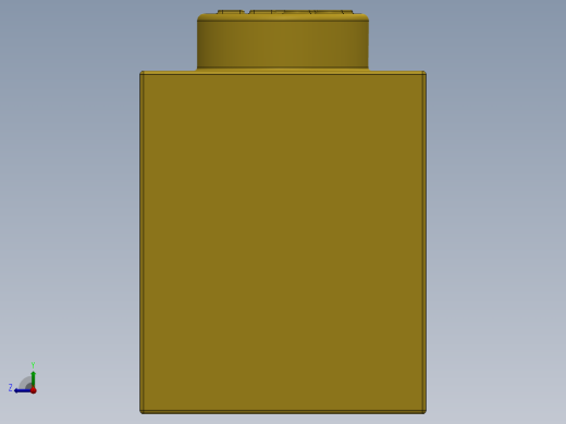 乐高套装 4421基本积木-300924 Bright Yellow Brick 1 x 6.SLDPRT右视缩略图