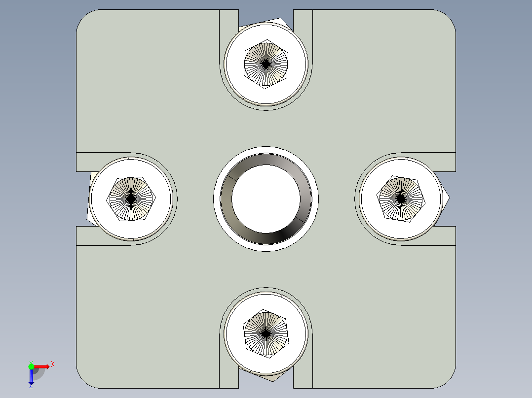 型材-BR 45X45 END CONNECTOR KJN191175俯视图