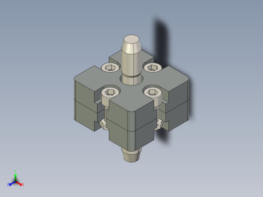 型材-BR 45X45 END CONNECTOR KJN191175正等轴测缩略图