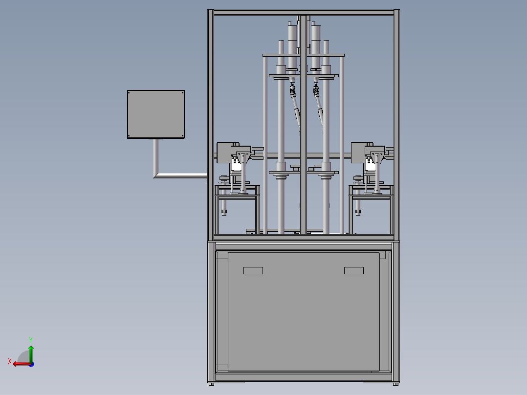 四轴自动锁螺丝机后视图