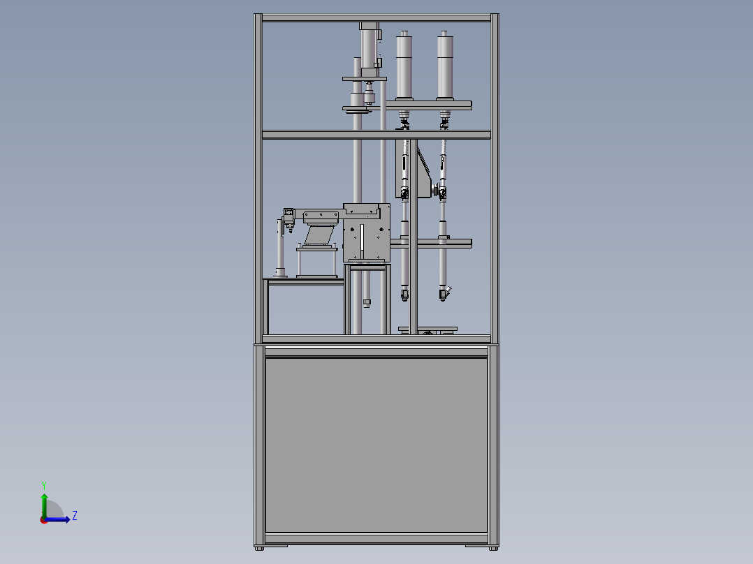 四轴自动锁螺丝机左视图