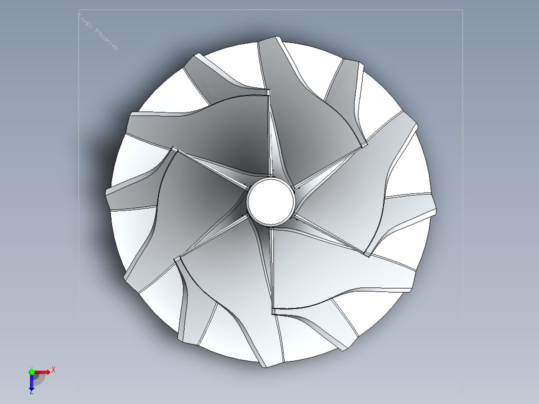 叶轮 (36)俯视图
