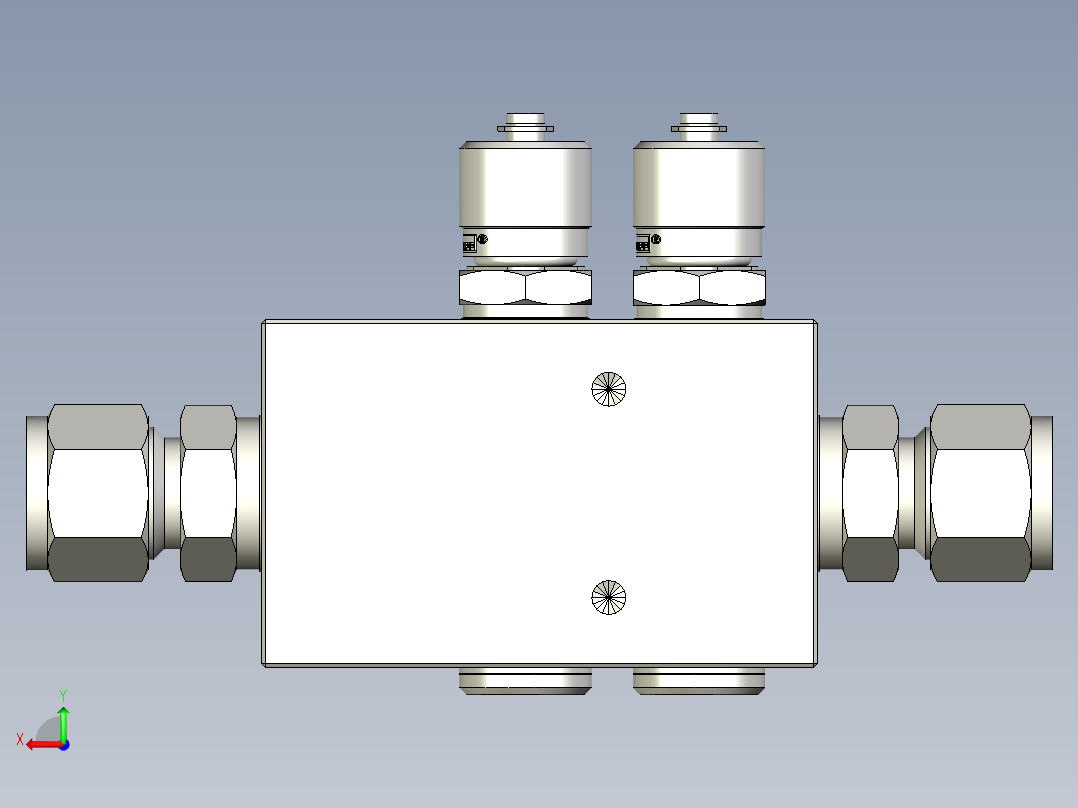一种测试阀，非常适合安装在安全装置的测量管线上后视图