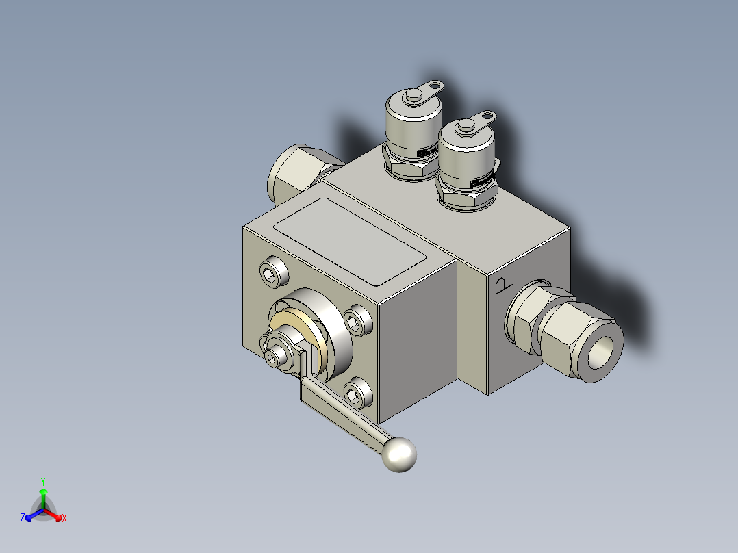 一种测试阀，非常适合安装在安全装置的测量管线上正等轴测图