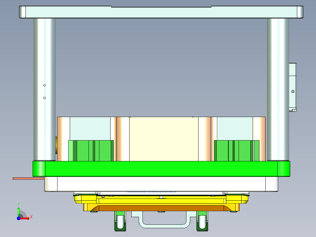 travel-c笔记本CNC工装夹具三维模型-cnc1-3-3前视图