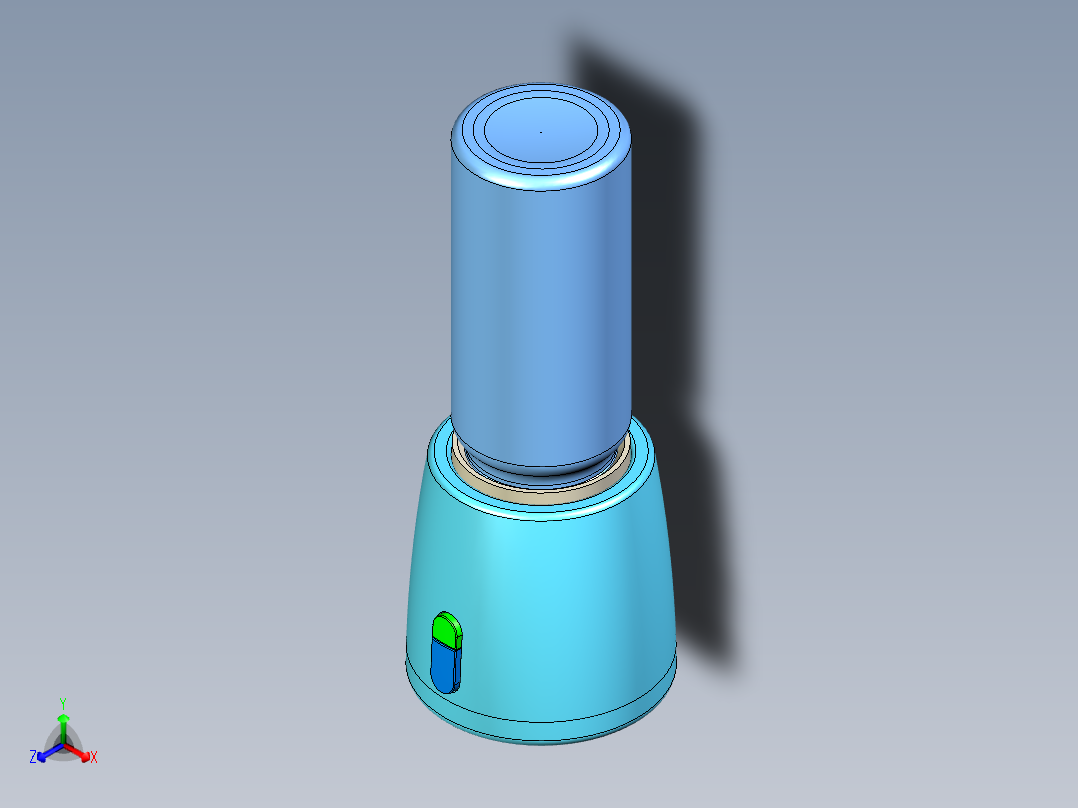 小型榨汁机正等轴测图