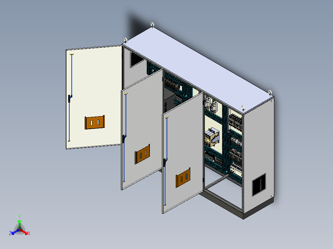 钣金柜变频器、刀开关plc控制柜 71553