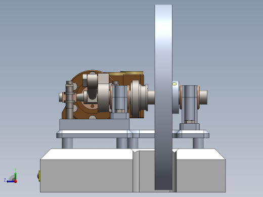 蒸汽机horizontal-mill-steam-engine-1831-模型格式为 sw右视缩略图