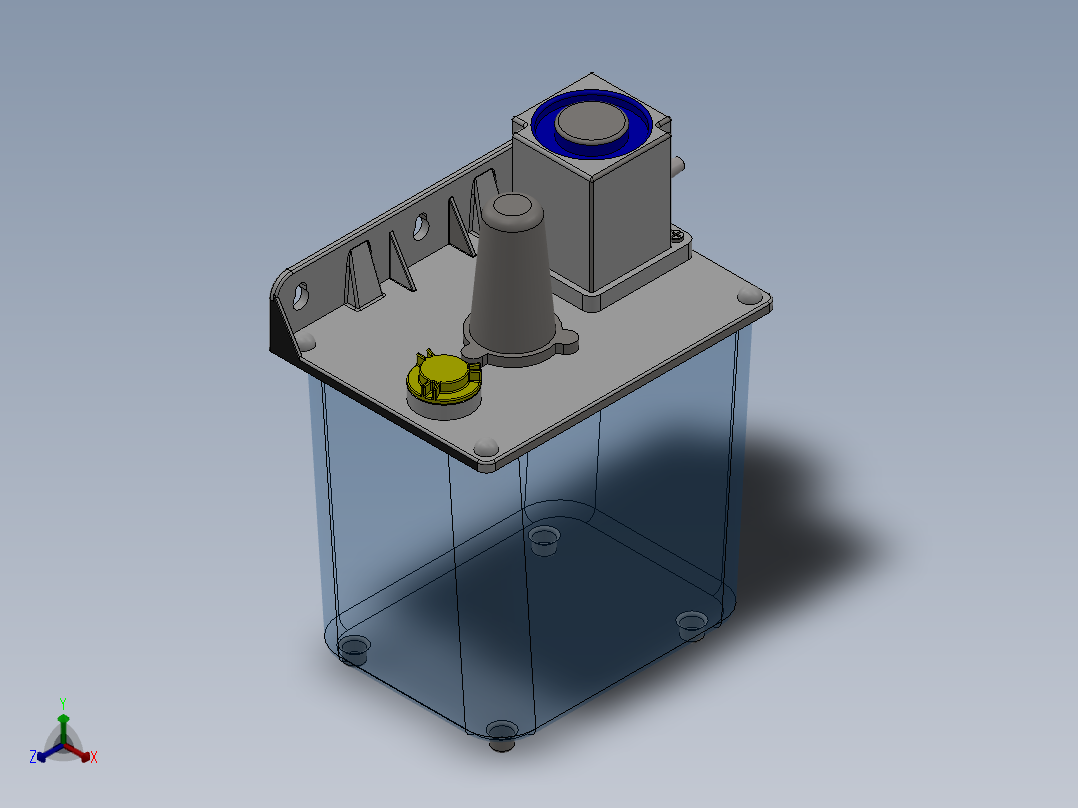 自动间歇式活塞润滑泵正等轴测图