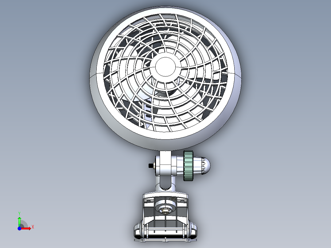 桌面小风扇前视图