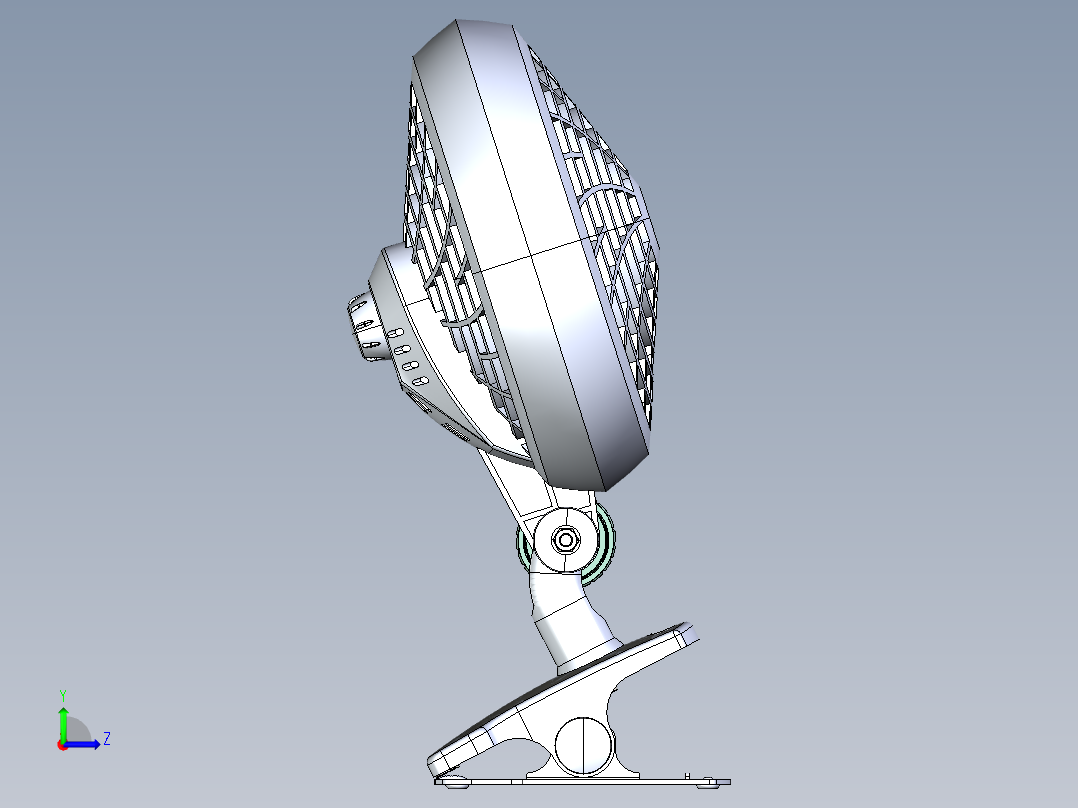 桌面小风扇左视图