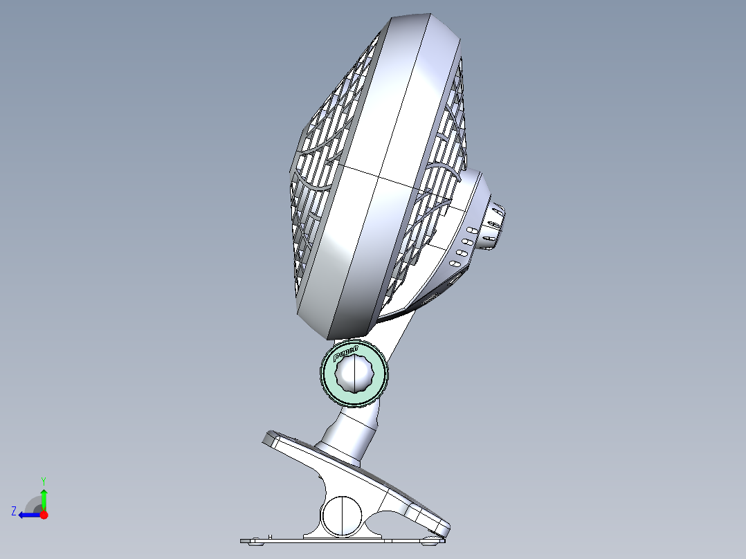 桌面小风扇右视图