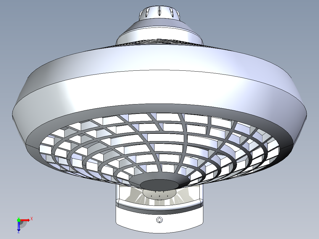 桌面小风扇俯视图