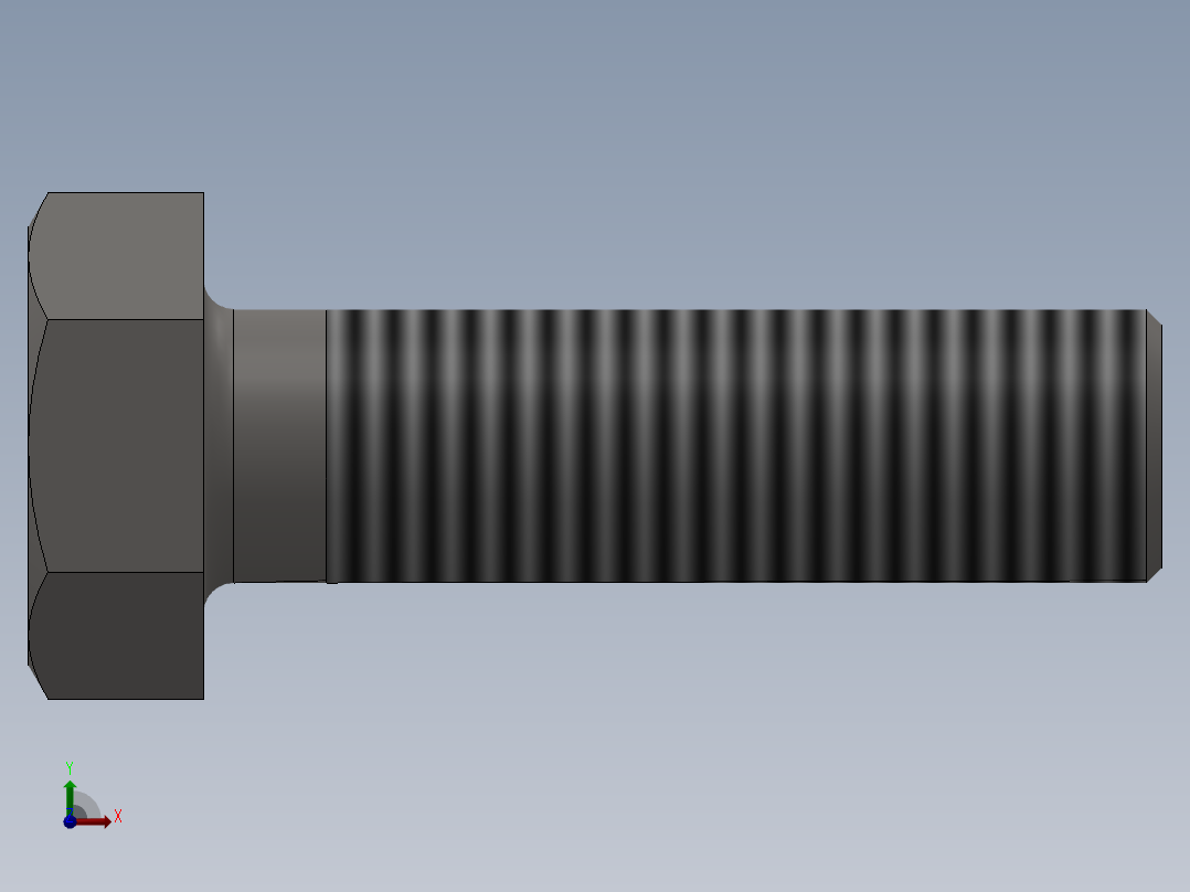 GB╱T 5781-2016[六角头螺栓 全螺纹 C级M10×35]前视图