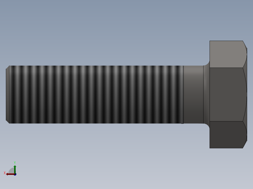 GB╱T 5781-2016[六角头螺栓 全螺纹 C级M10×35]后视图