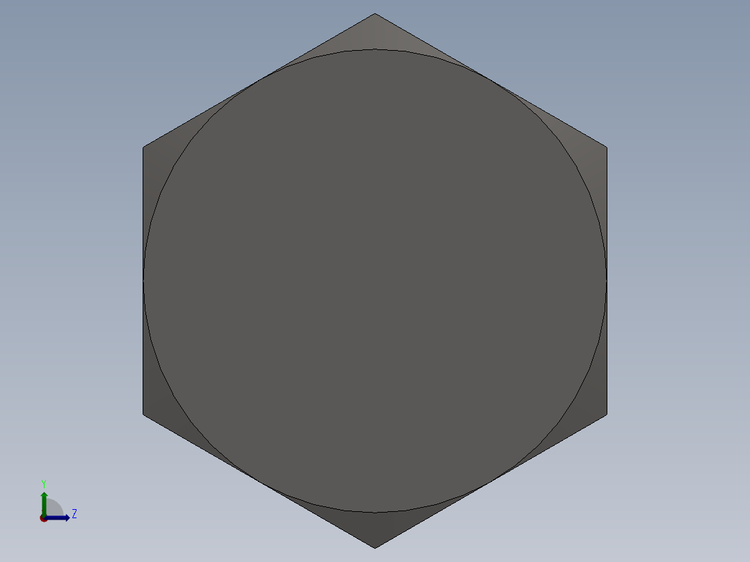 GB╱T 5781-2016[六角头螺栓 全螺纹 C级M10×35]左视图