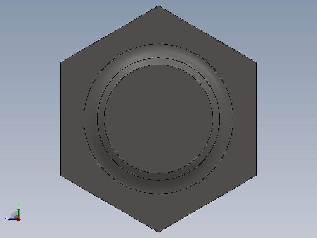 GB╱T 5781-2016[六角头螺栓 全螺纹 C级M10×35]右视图