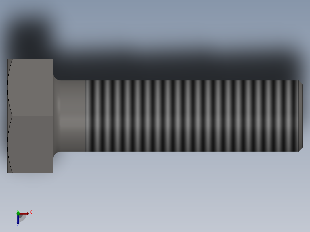 GB╱T 5781-2016[六角头螺栓 全螺纹 C级M10×35]俯视图