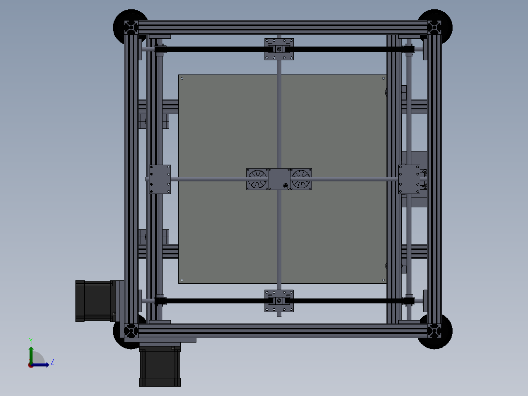 3d打印机左视图