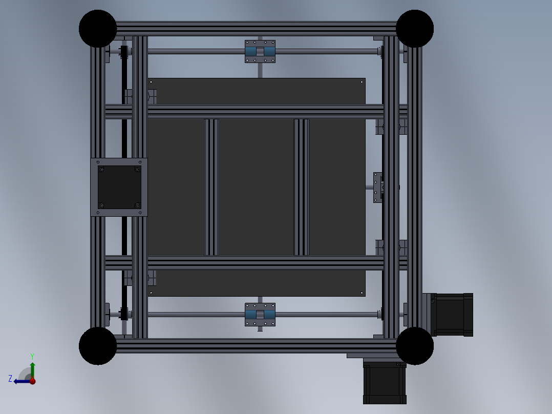 3d打印机右视图