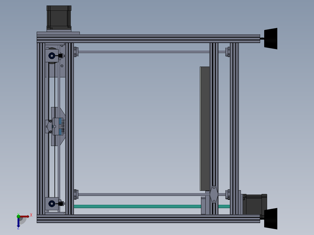 3d打印机俯视图