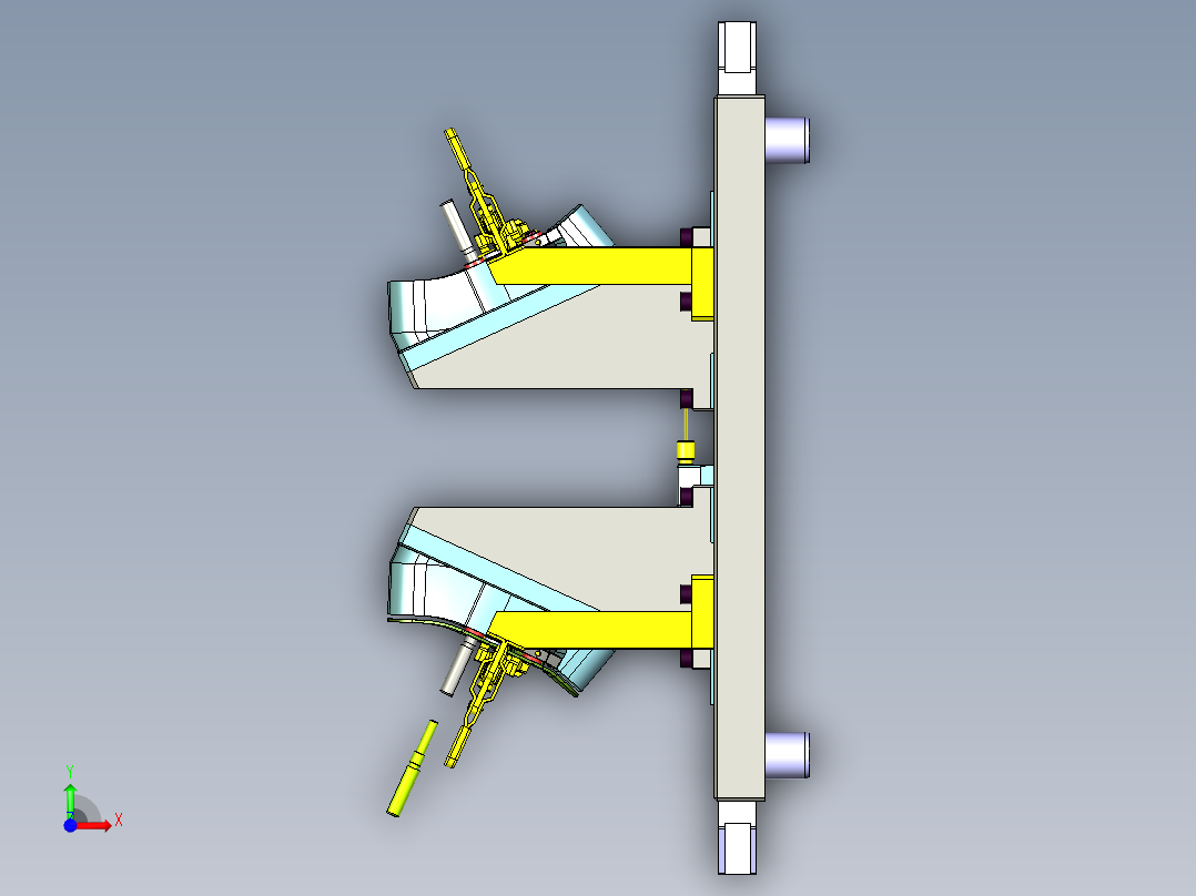 冲压件检具三维设计前视图