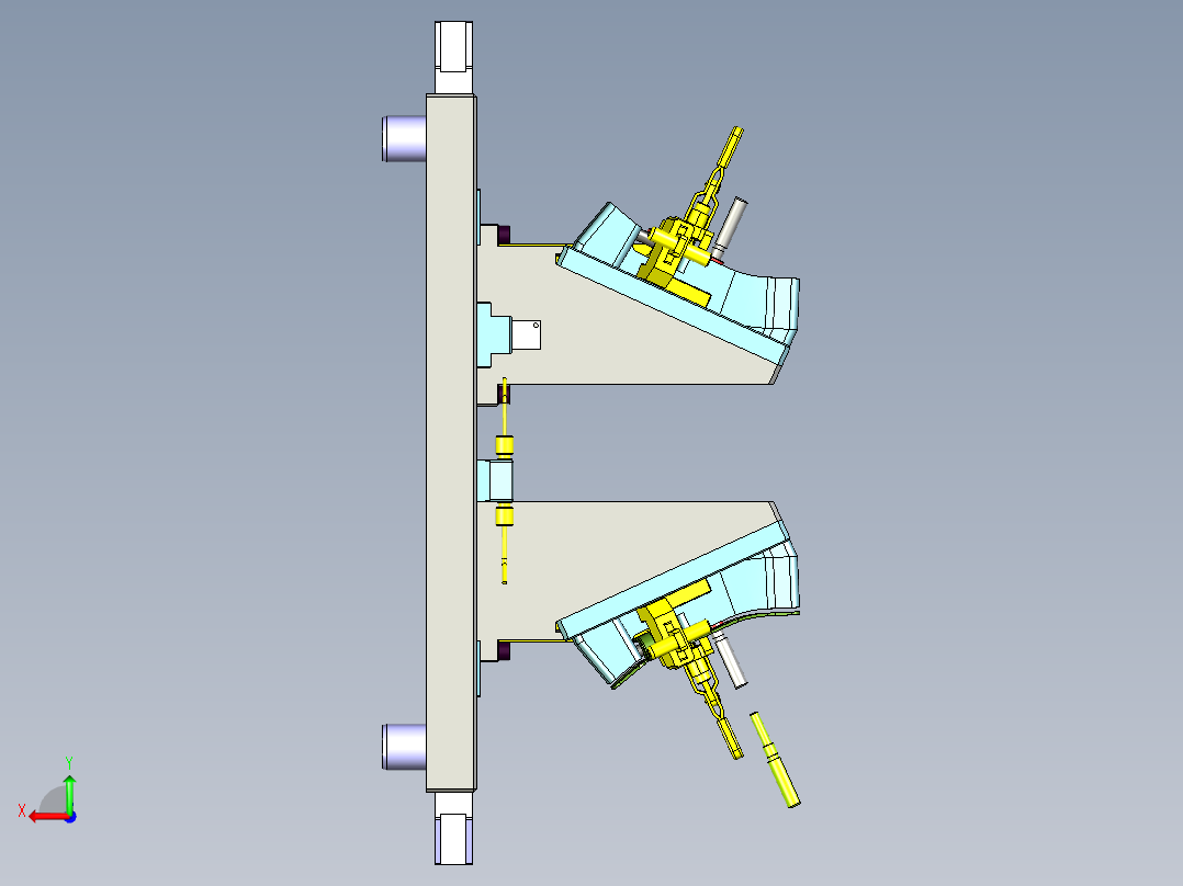 冲压件检具三维设计后视图