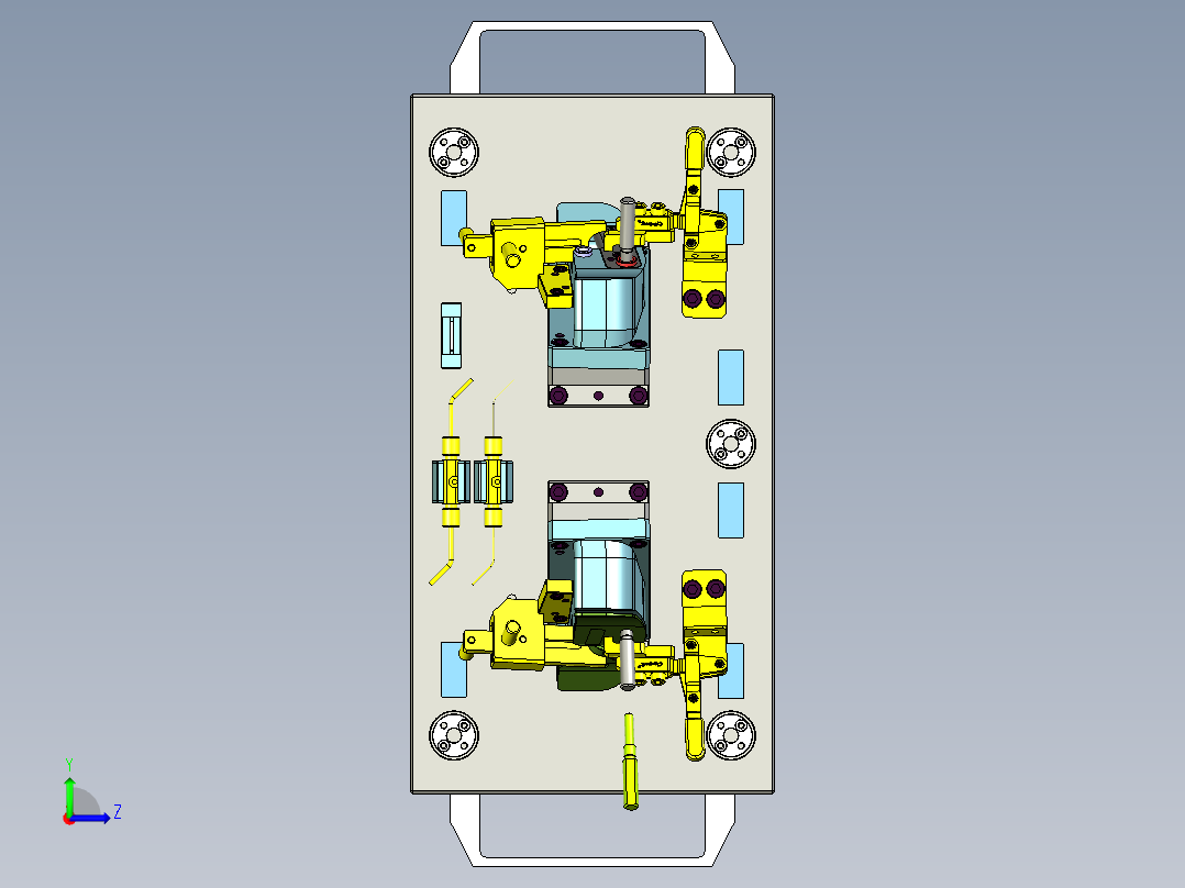 冲压件检具三维设计左视图