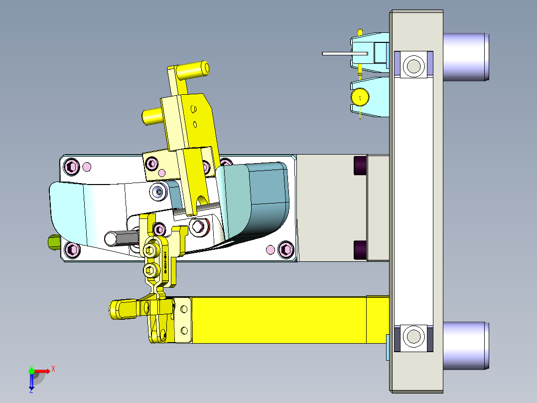 冲压件检具三维设计俯视图